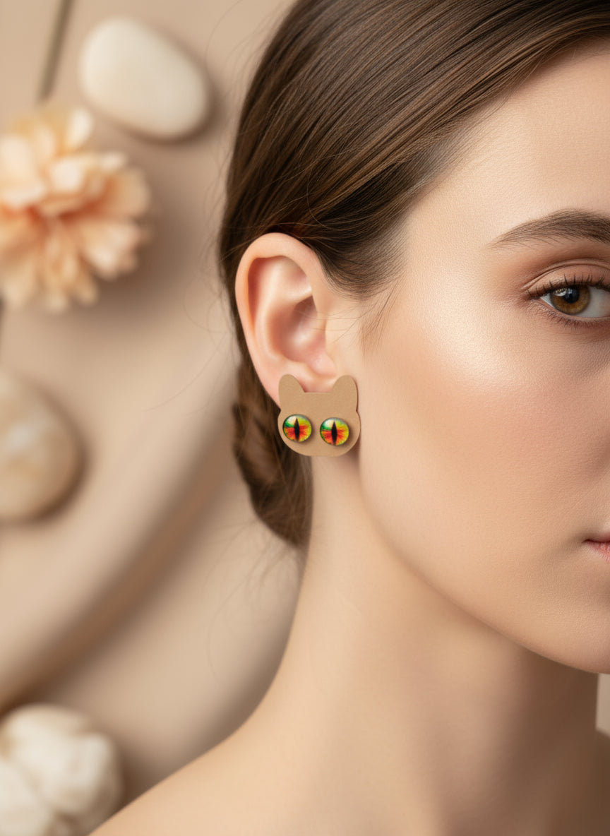 Cabochon Earring with Eye