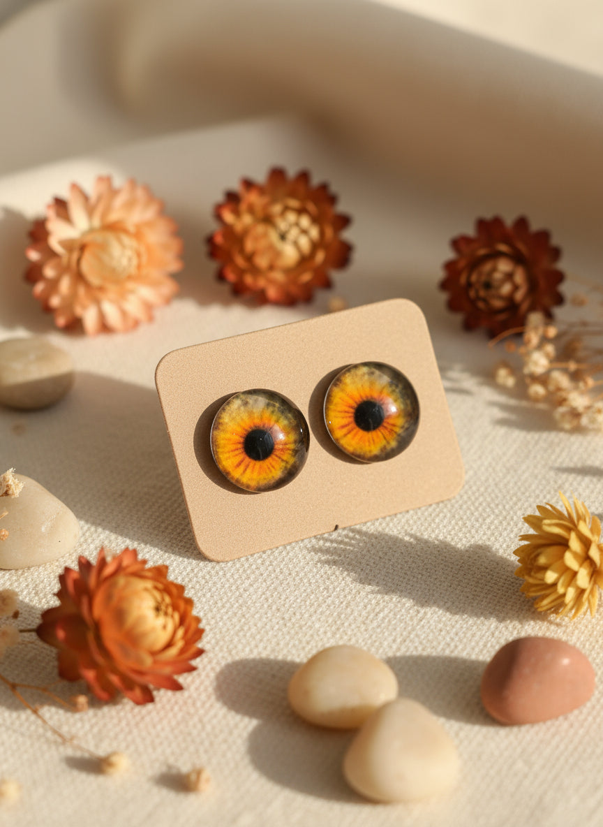 Cabochon Earring with Eye