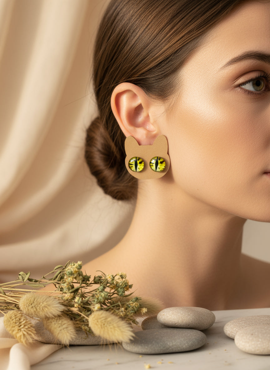 Cabochon Earring with Eye