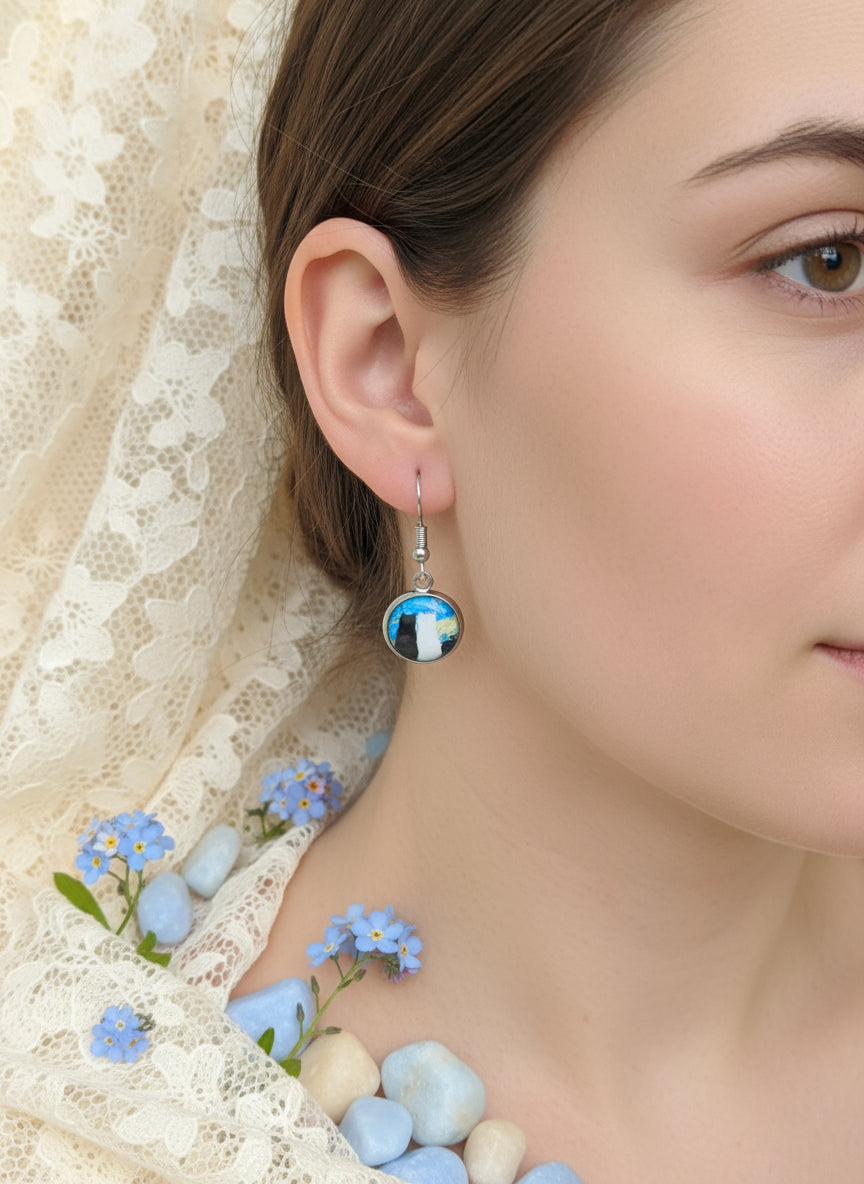 Cabochon Hanging Earring