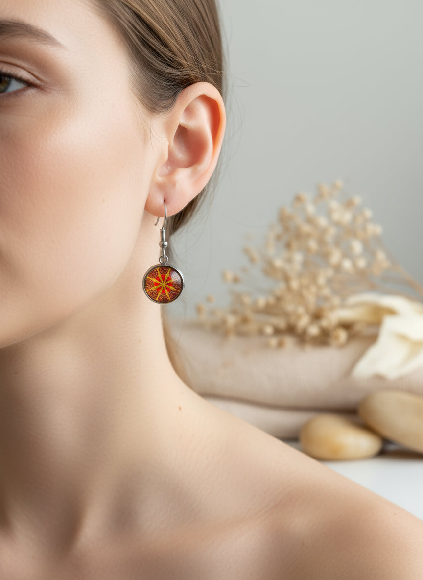Cabochon Hanging Earring