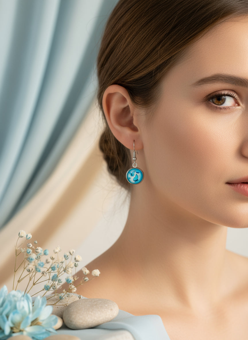 Cabochon Hanging Earring
