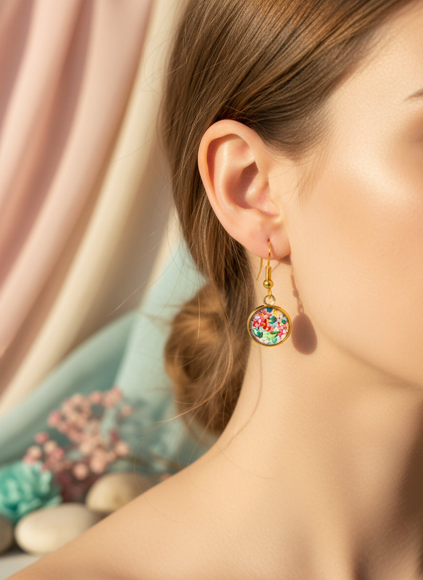 Cabochon Hanging Earring