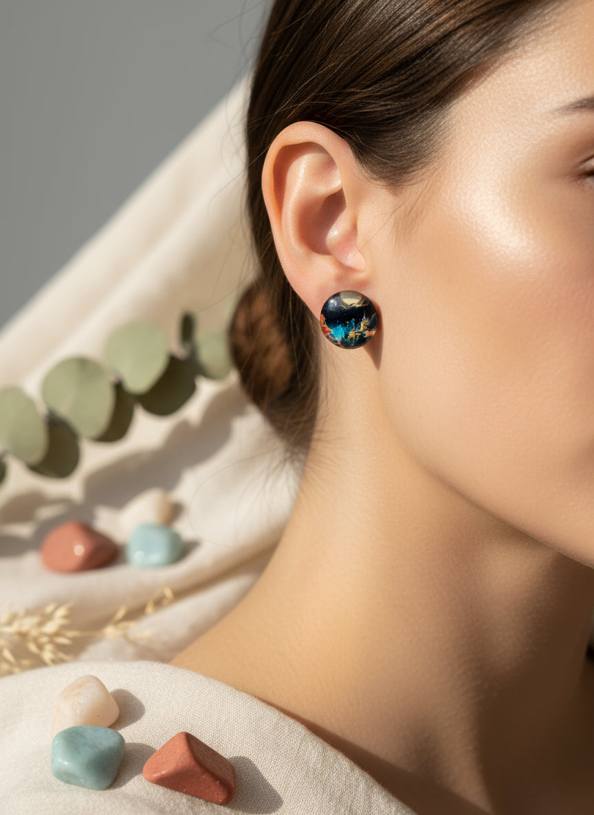 Cabochon Mystical Earring