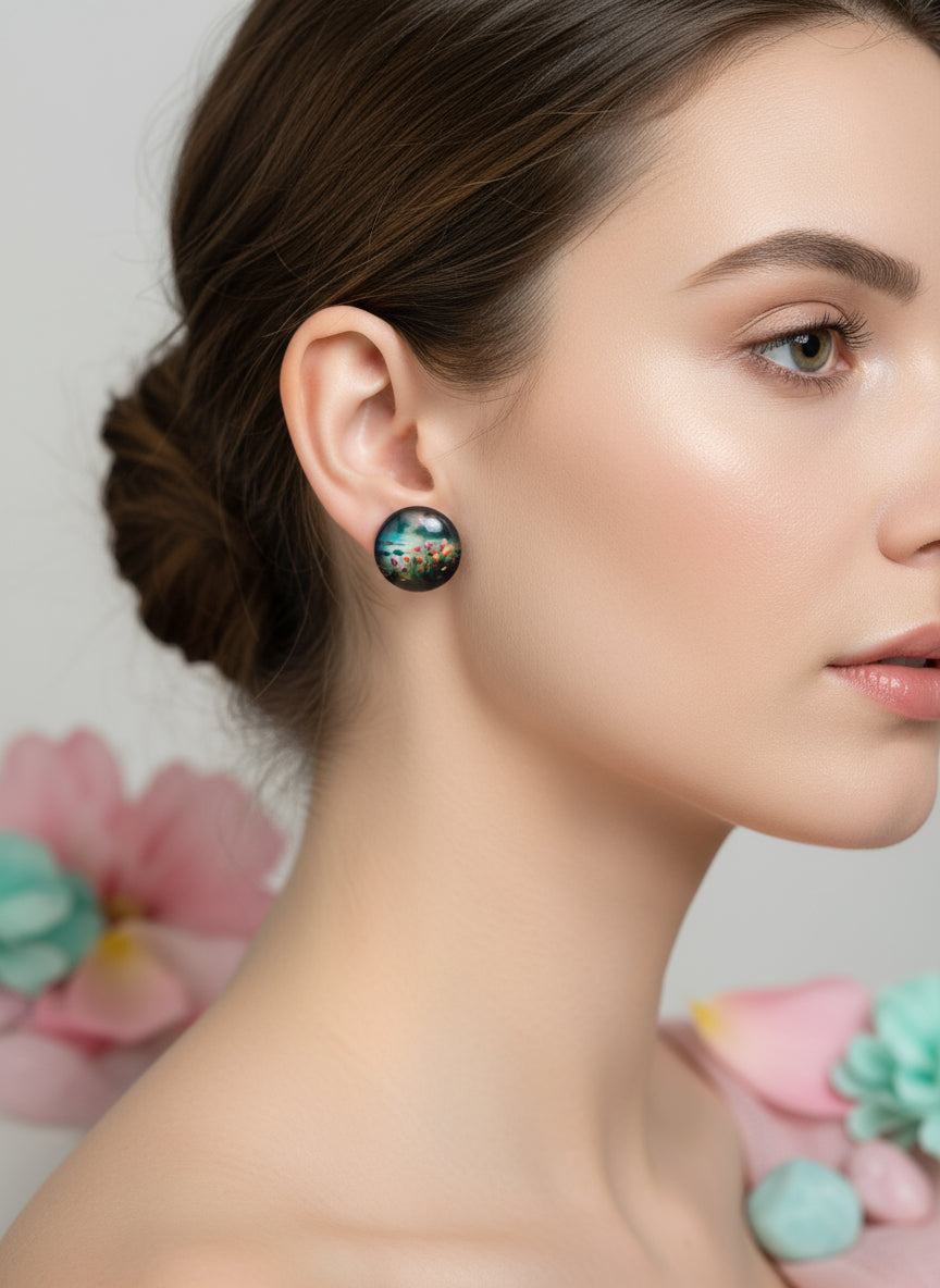 Cabochon Mystical Earring