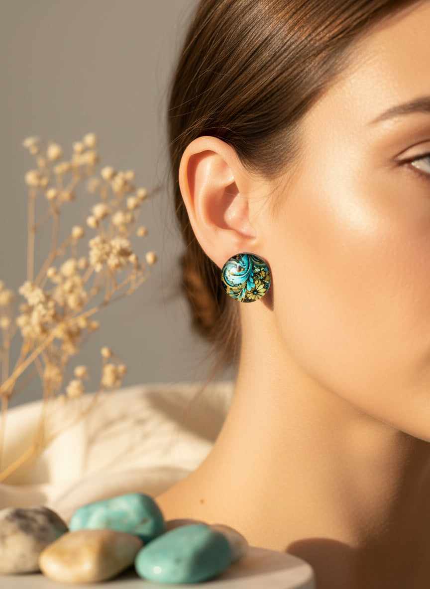 Cabochon Mystical Earring