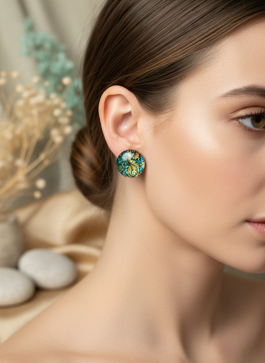 Cabochon Mystical Earring