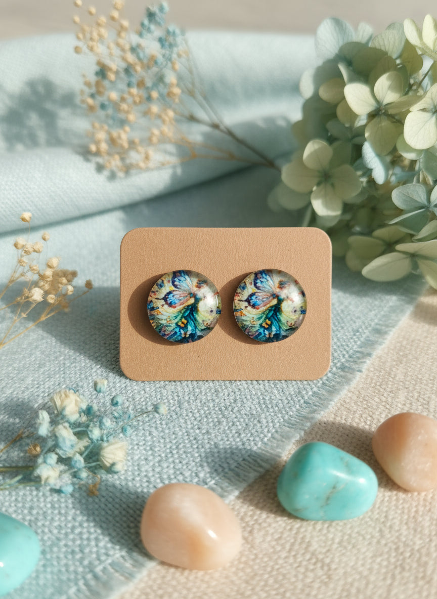 Cabochon Earring with Fairy