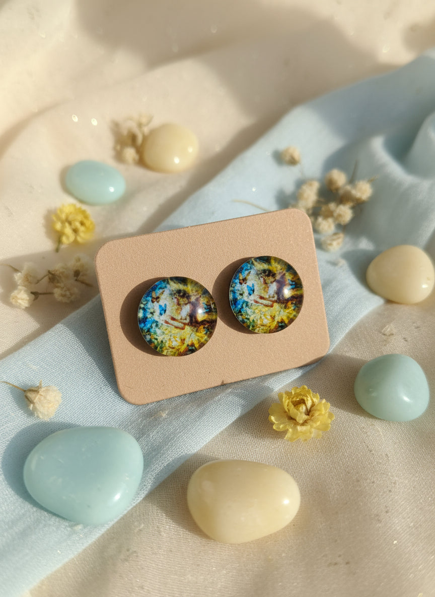 Cabochon Earring with Fairy