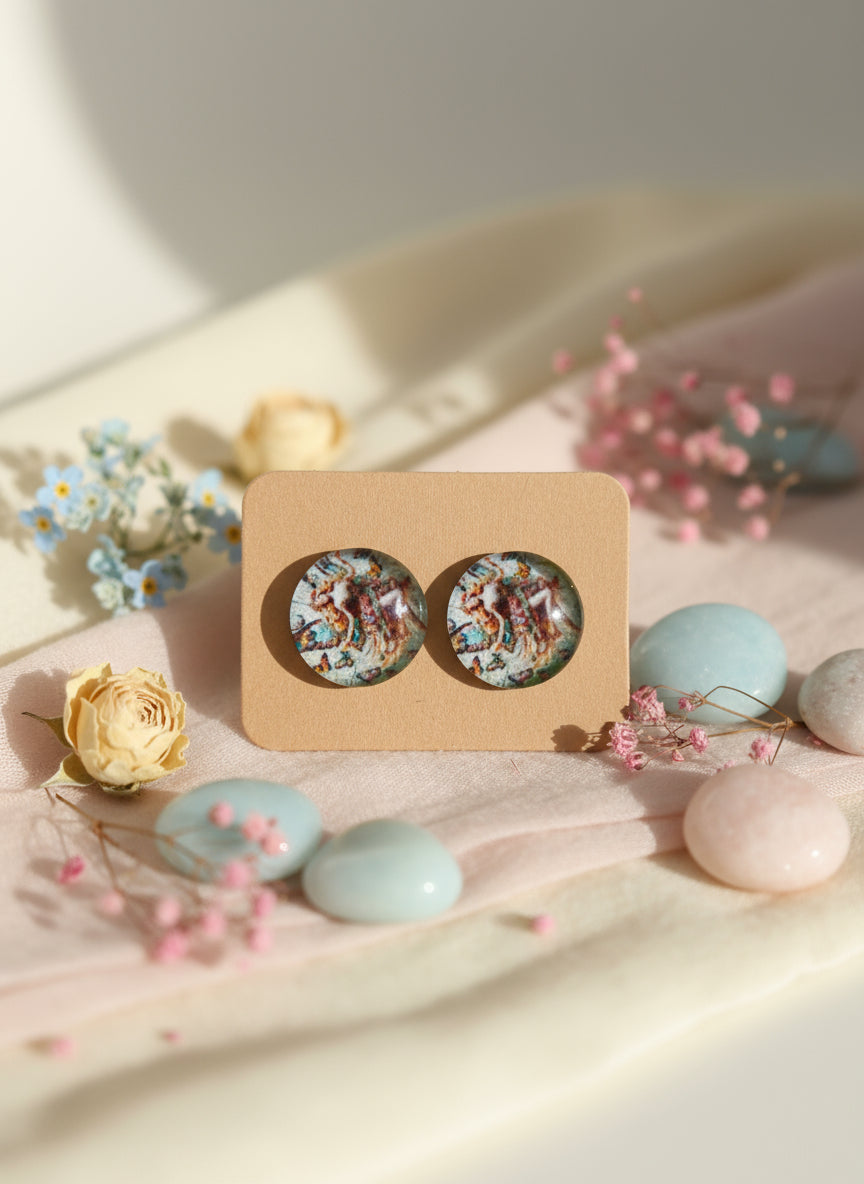 Cabochon Earring with Fairy