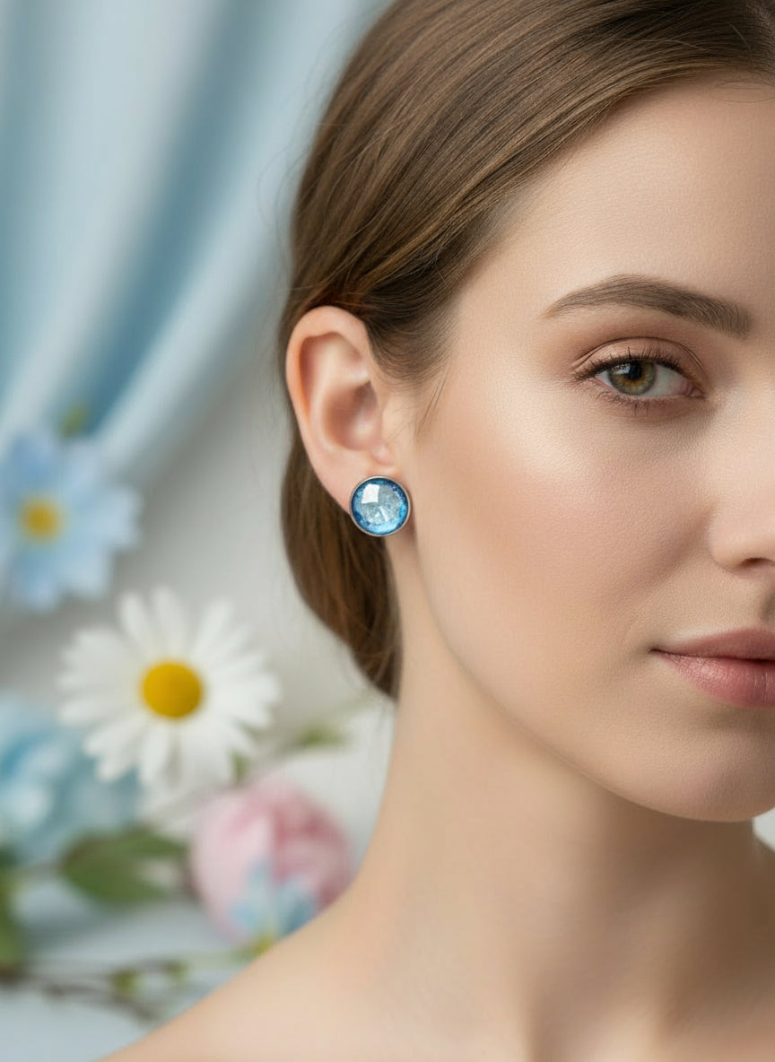 Cabochon Earring with Fairy