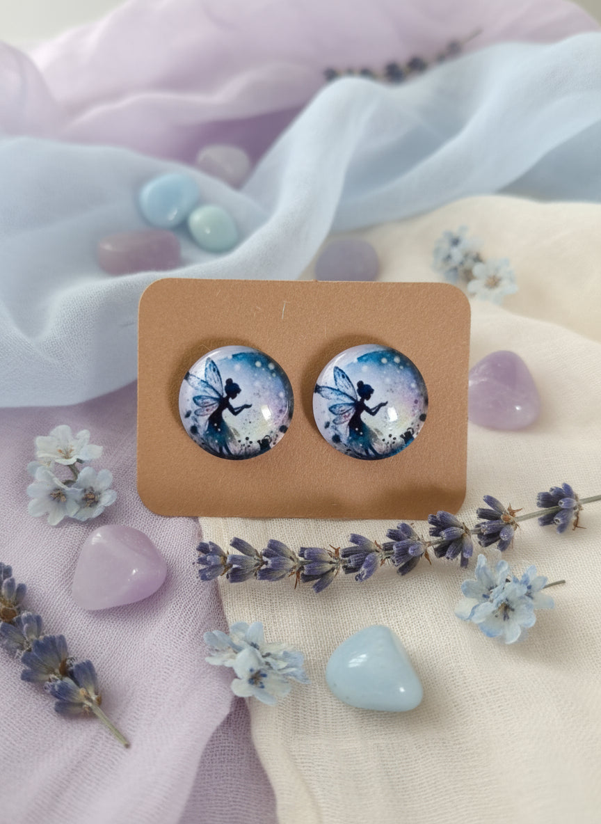 Cabochon Earring with Fairy