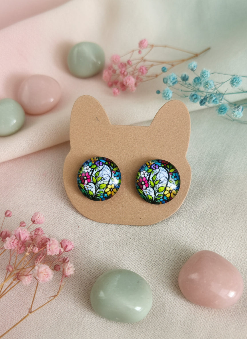 Cabochon Earring with Fairy