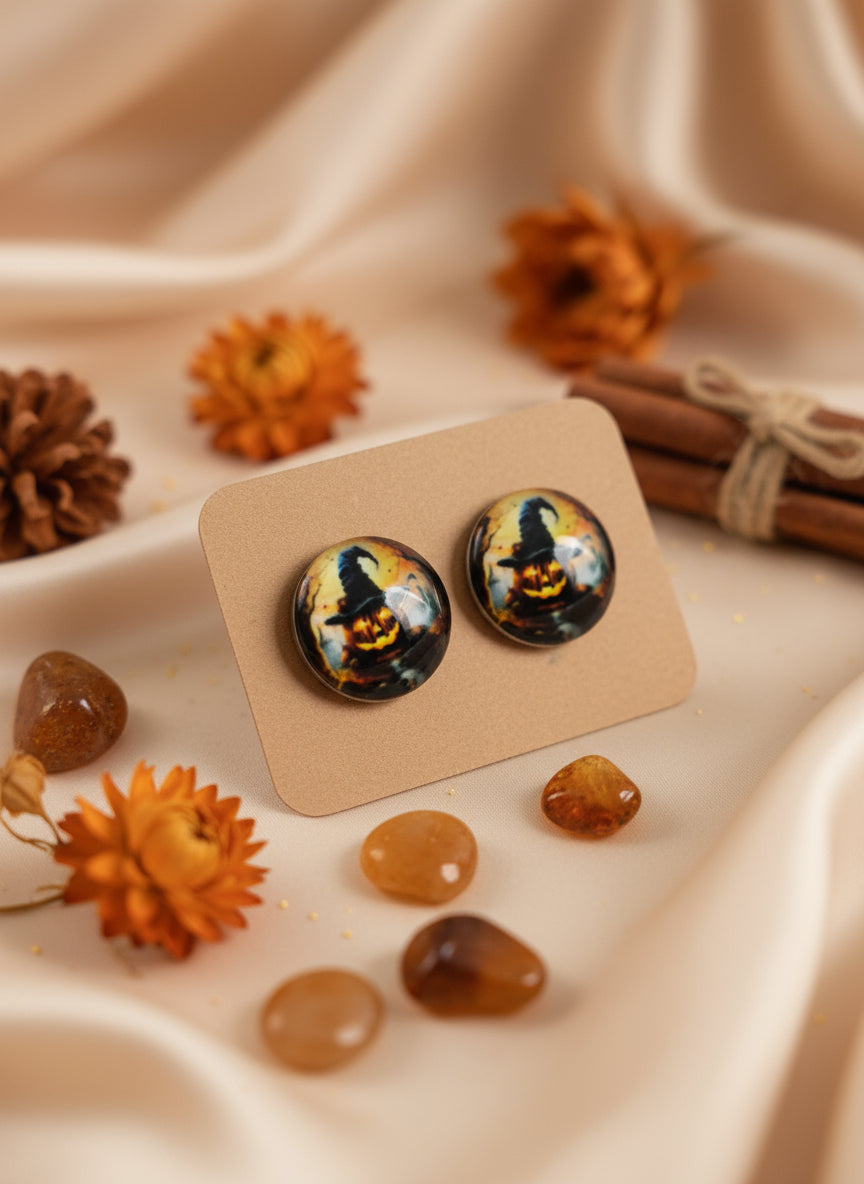Cabochon Earring for Halloween