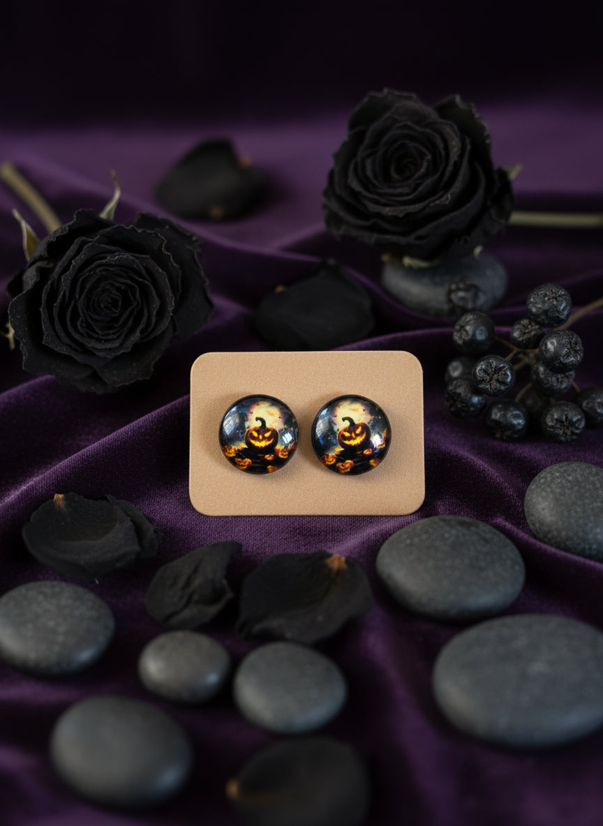 Cabochon Earring for Halloween