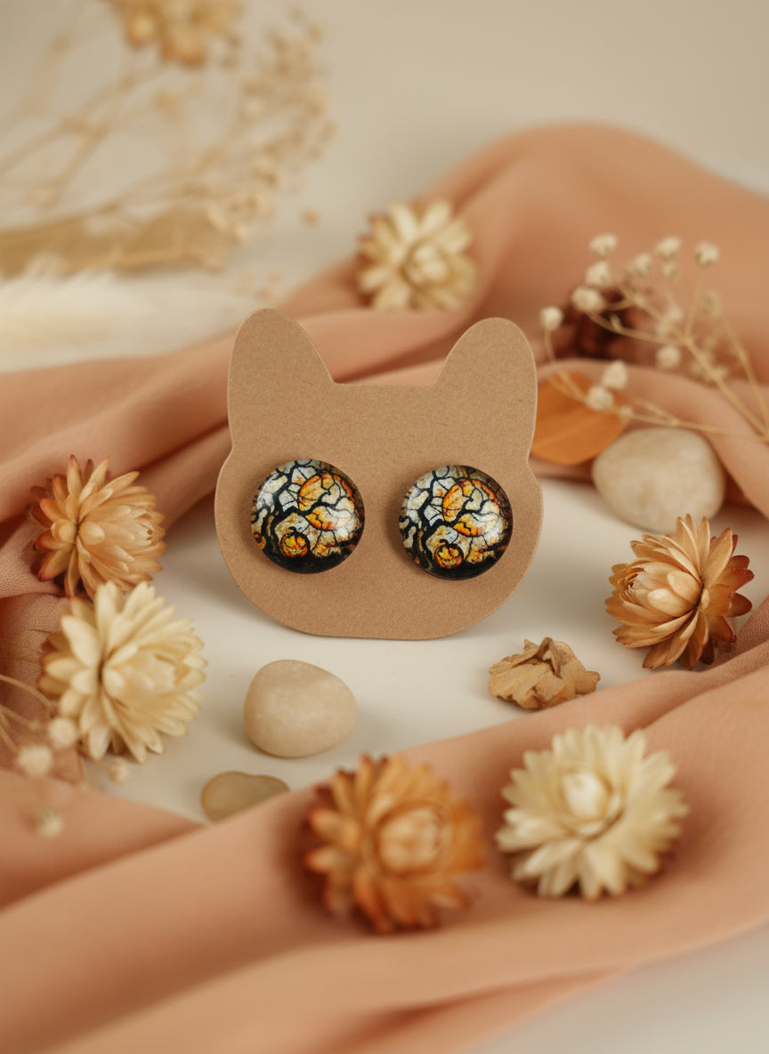 Cabochon Earring for Halloween