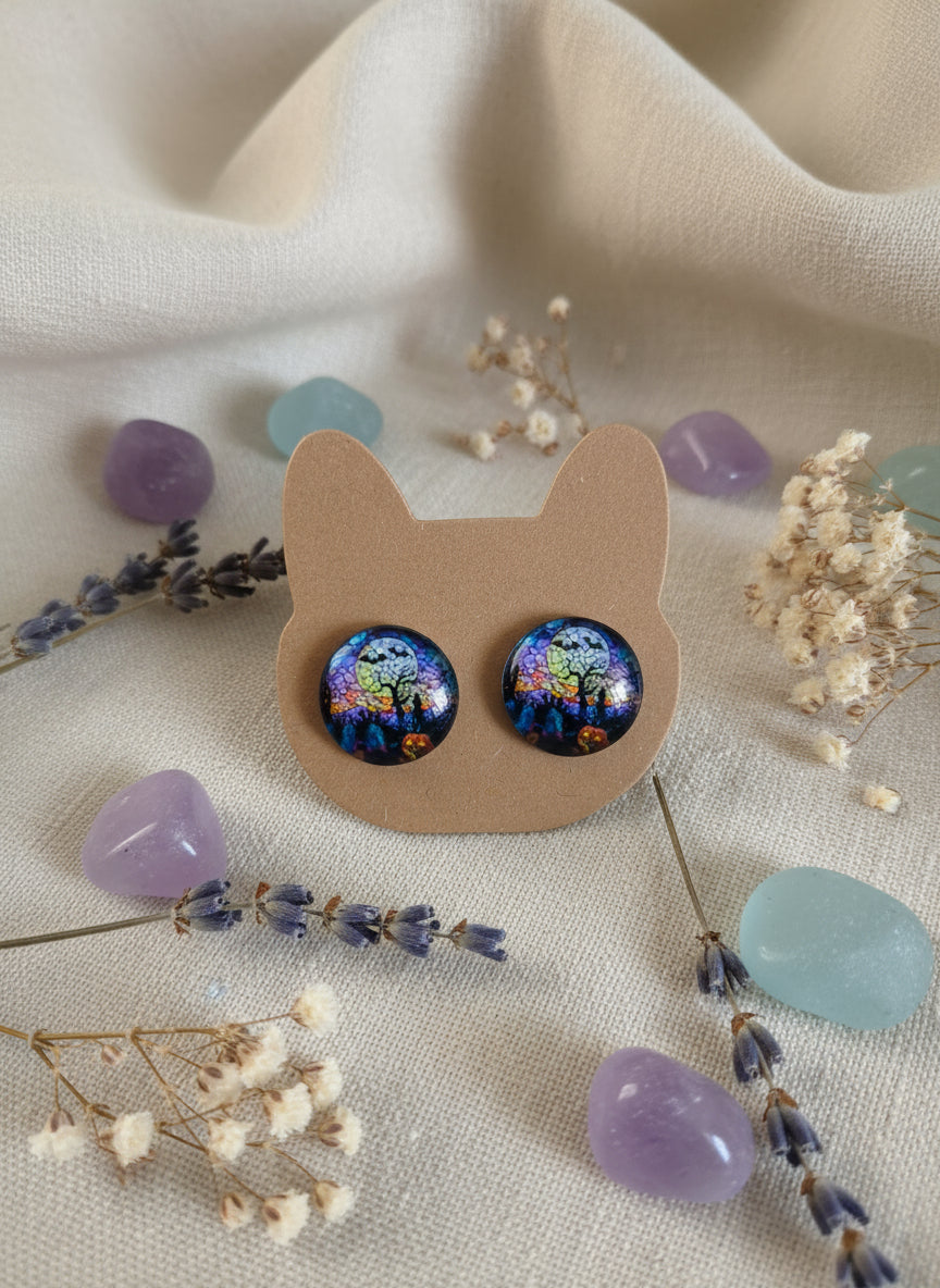 Cabochon Earring for Halloween