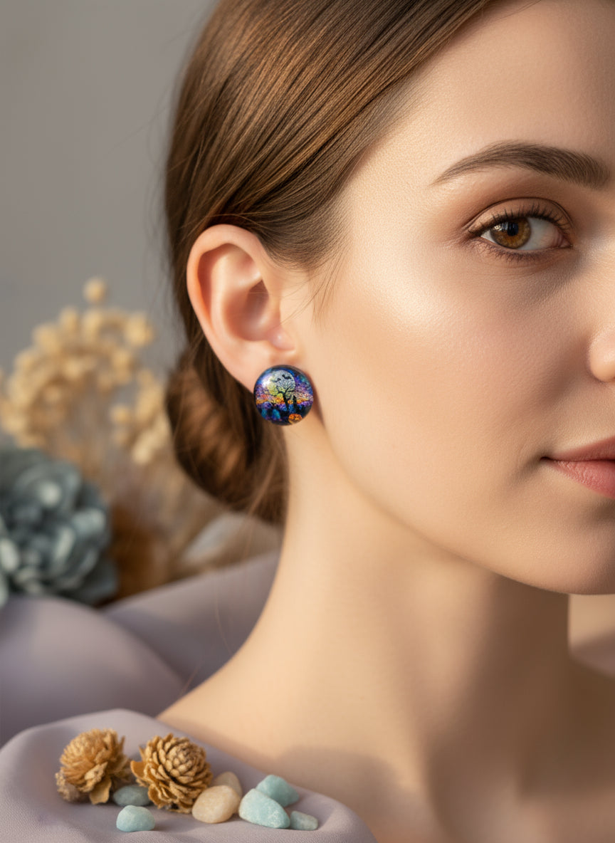 Cabochon Earring for Halloween