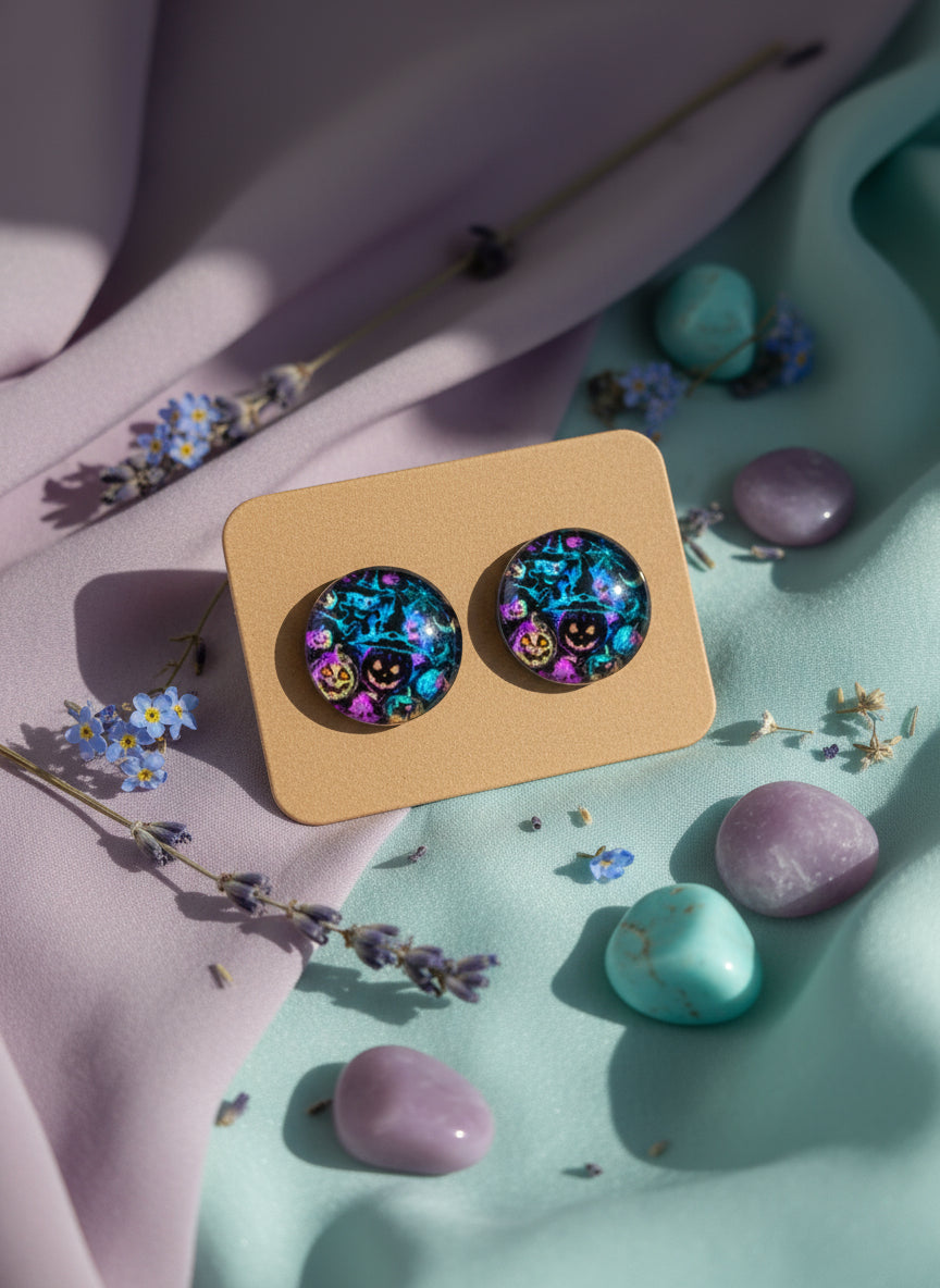 Cabochon Earring for Halloween