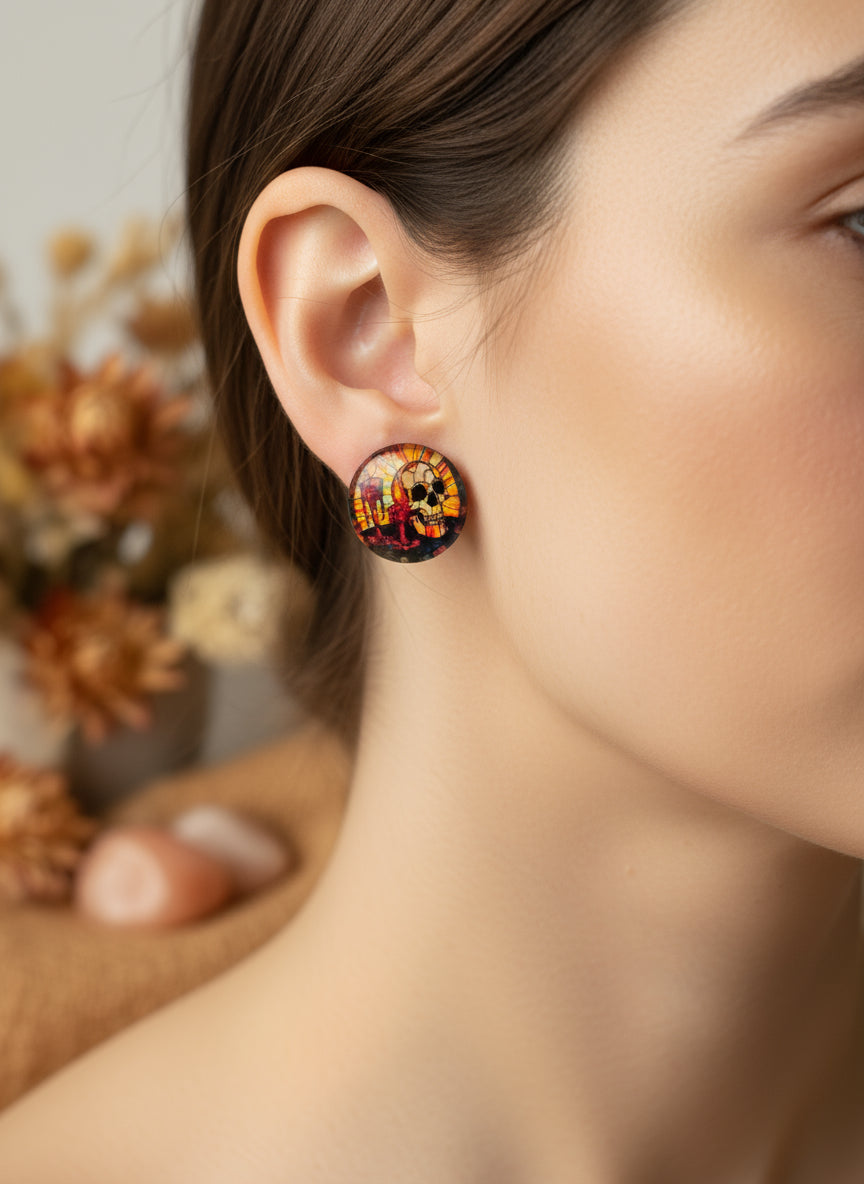 Cabochon Earring for Halloween