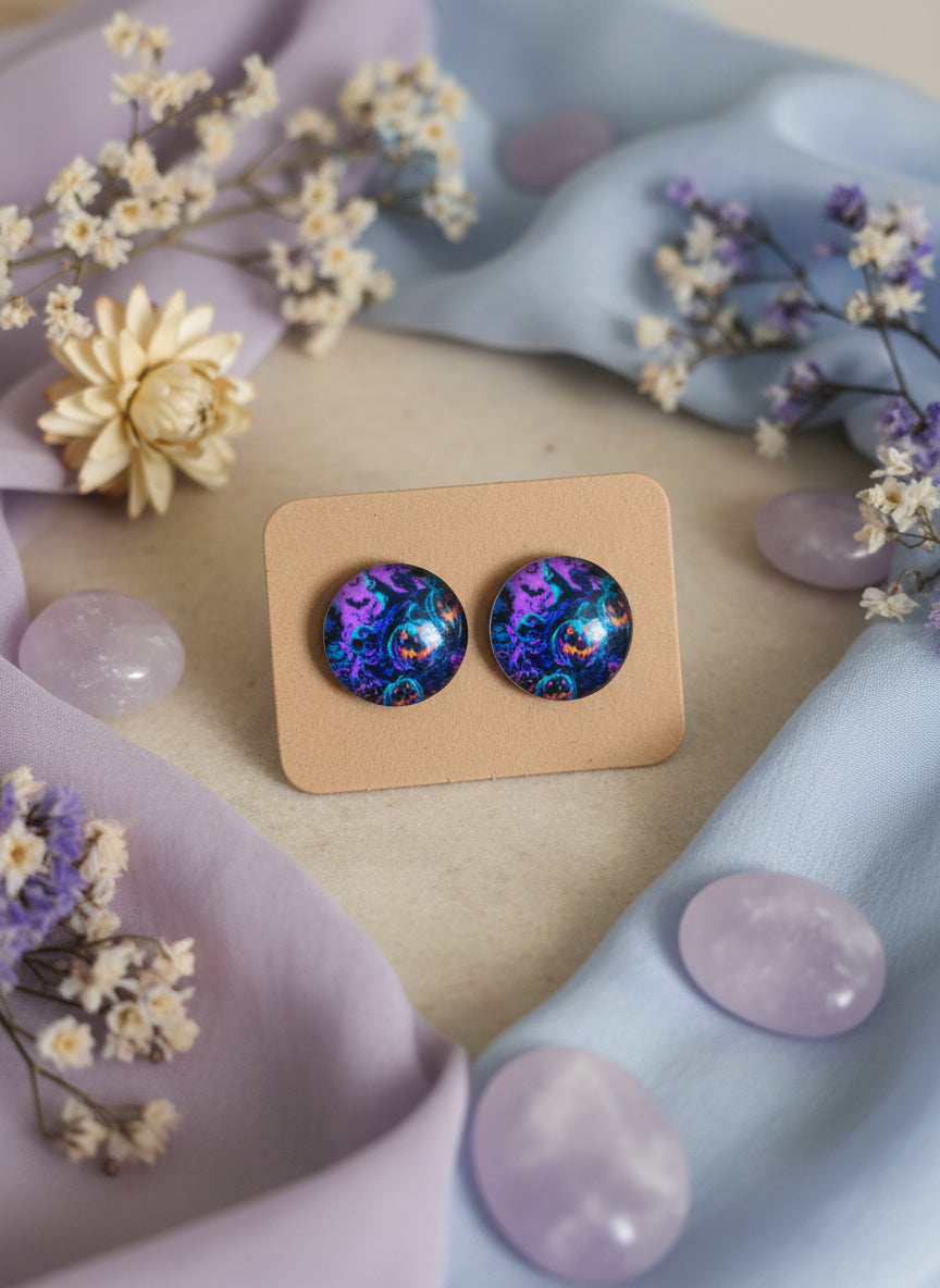 Cabochon Earring for Halloween