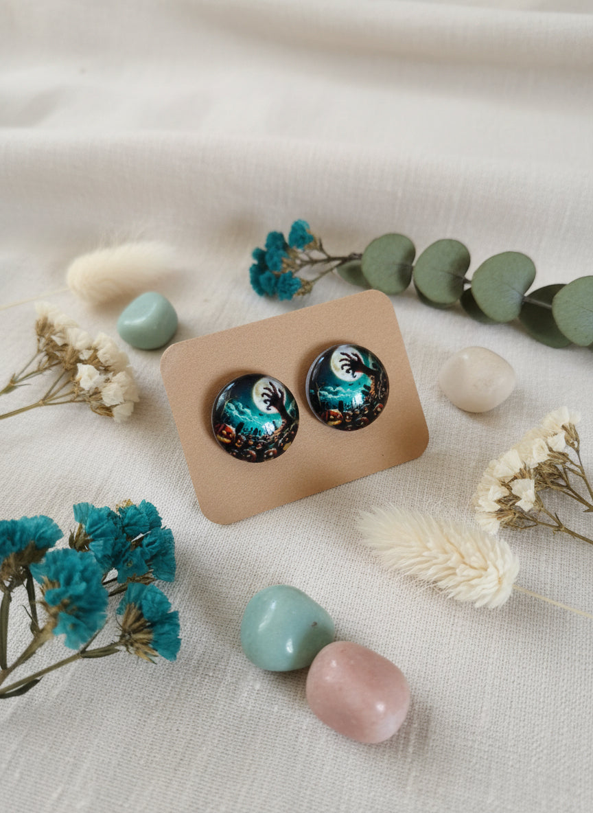 Cabochon Earring for Halloween