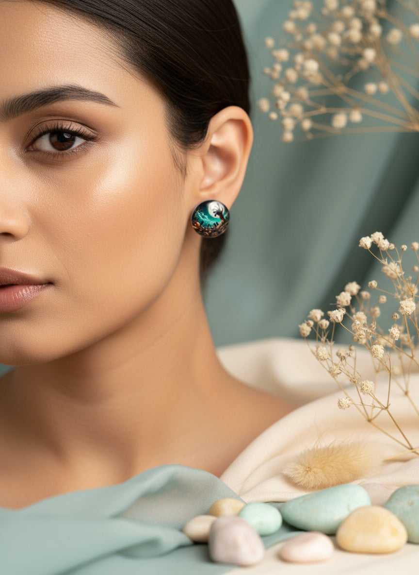 Cabochon Earring for Halloween