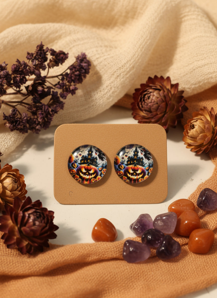 Cabochon Earring for Halloween