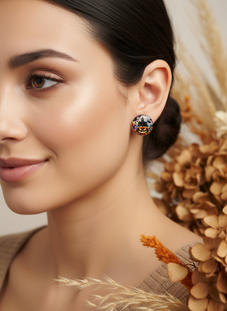 Cabochon Earring for Halloween