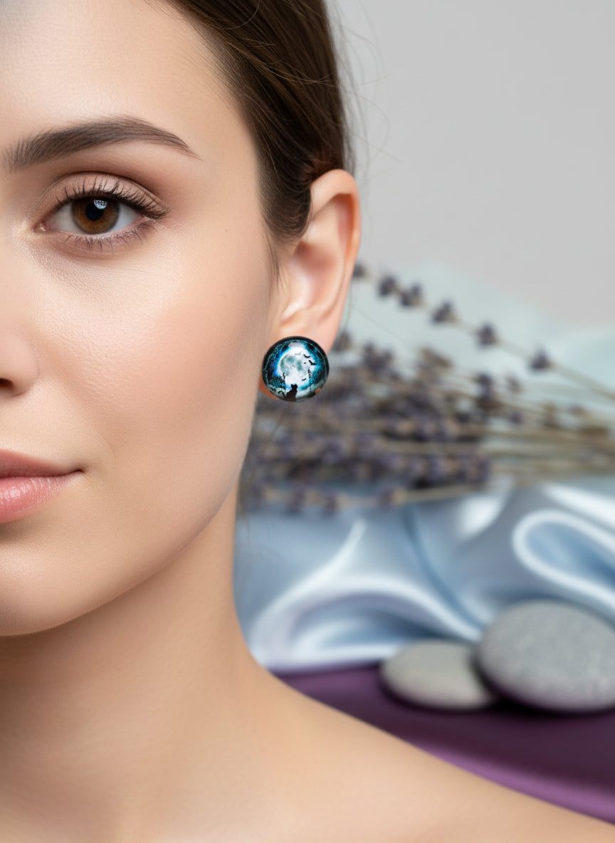 Cabochon Earring for Halloween