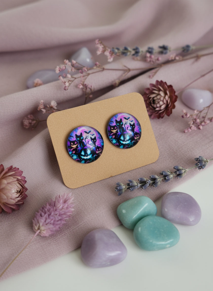 Cabochon Earring for Halloween