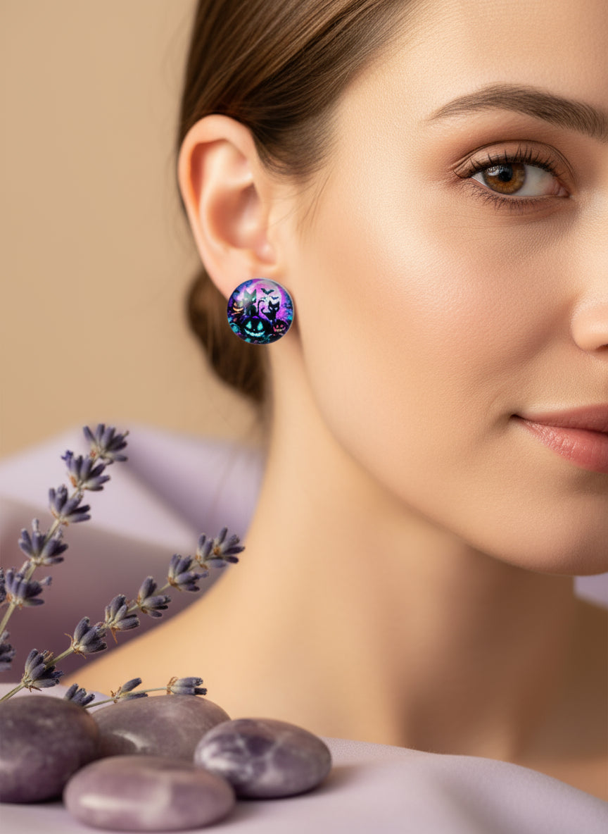 Cabochon Earring for Halloween