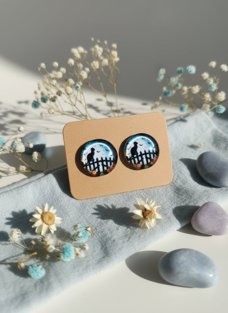 Cabochon Earring for Halloween