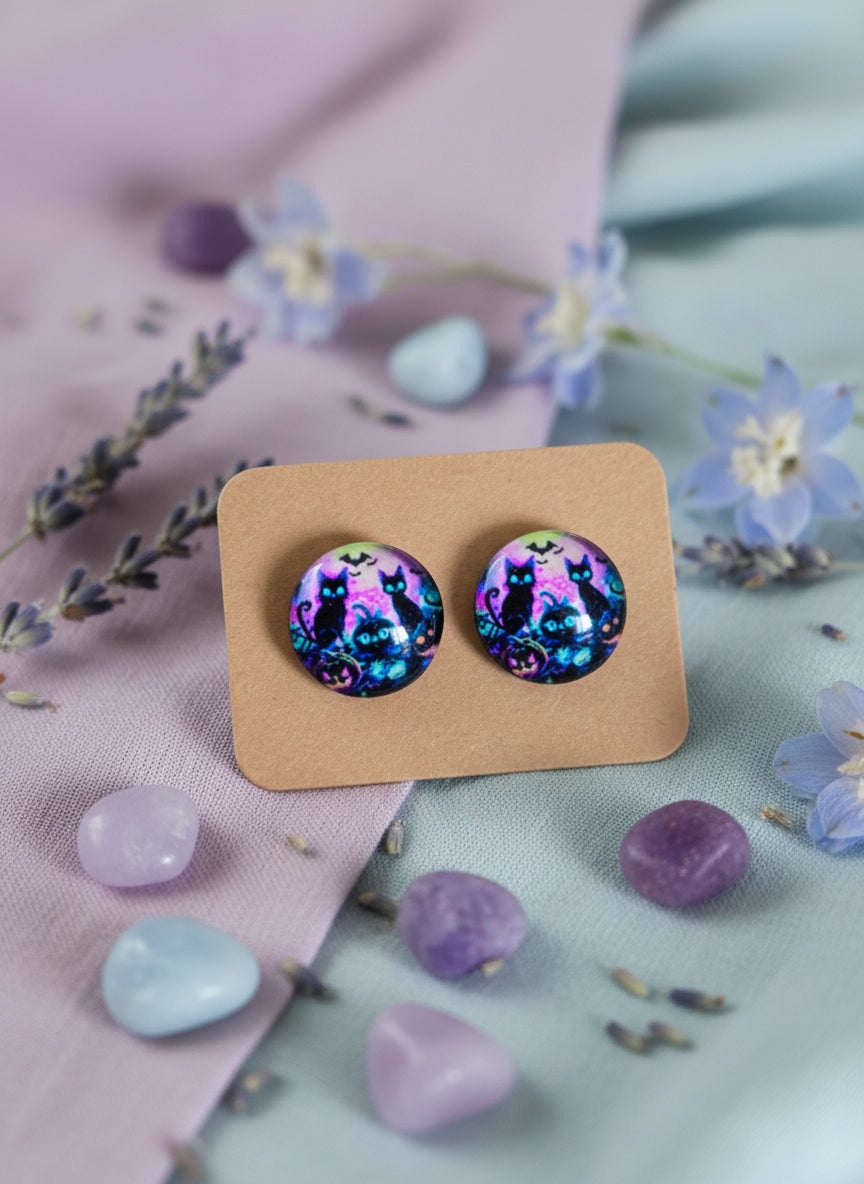 Cabochon Earring for Halloween