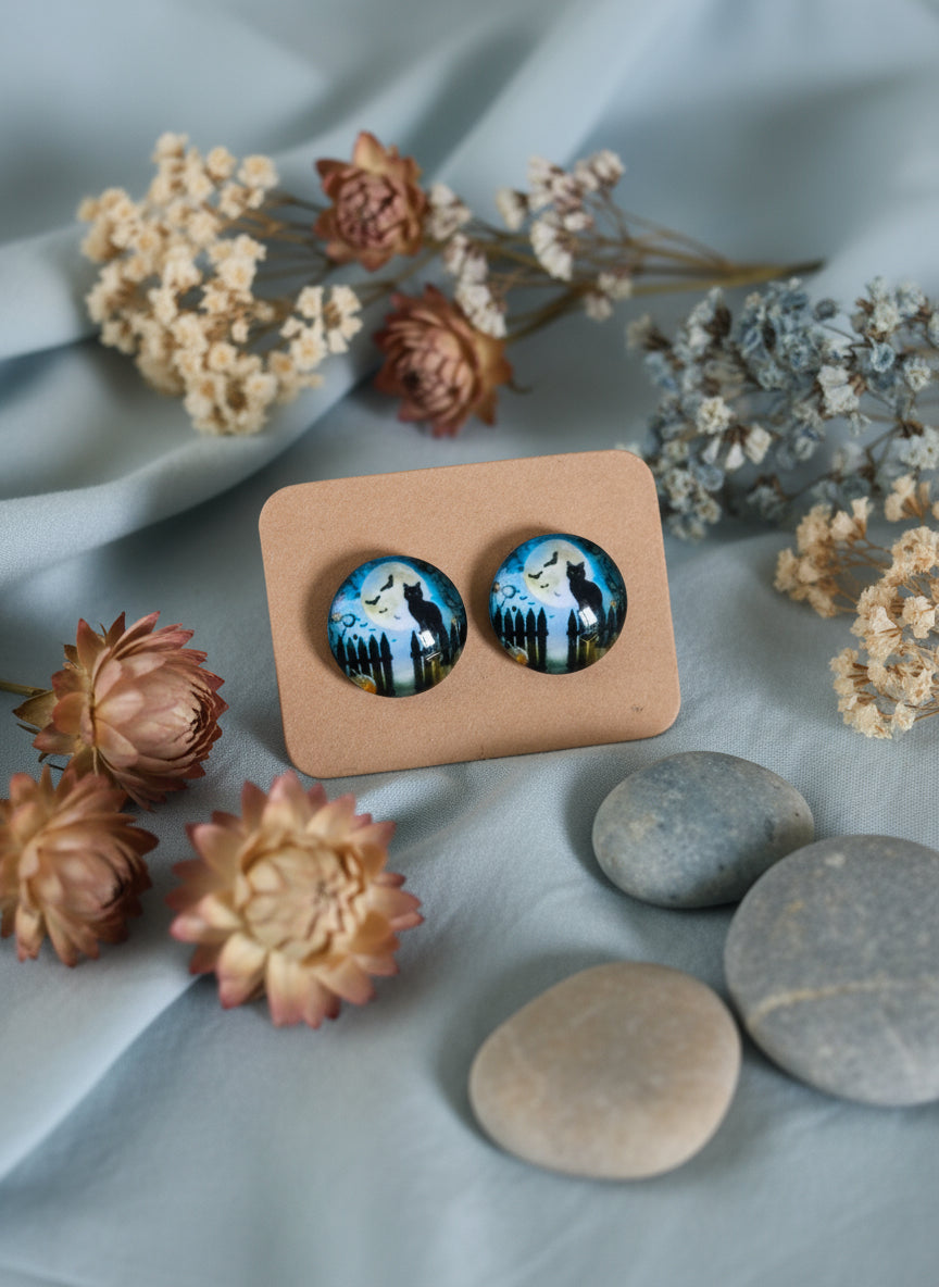 Cabochon Earring for Halloween