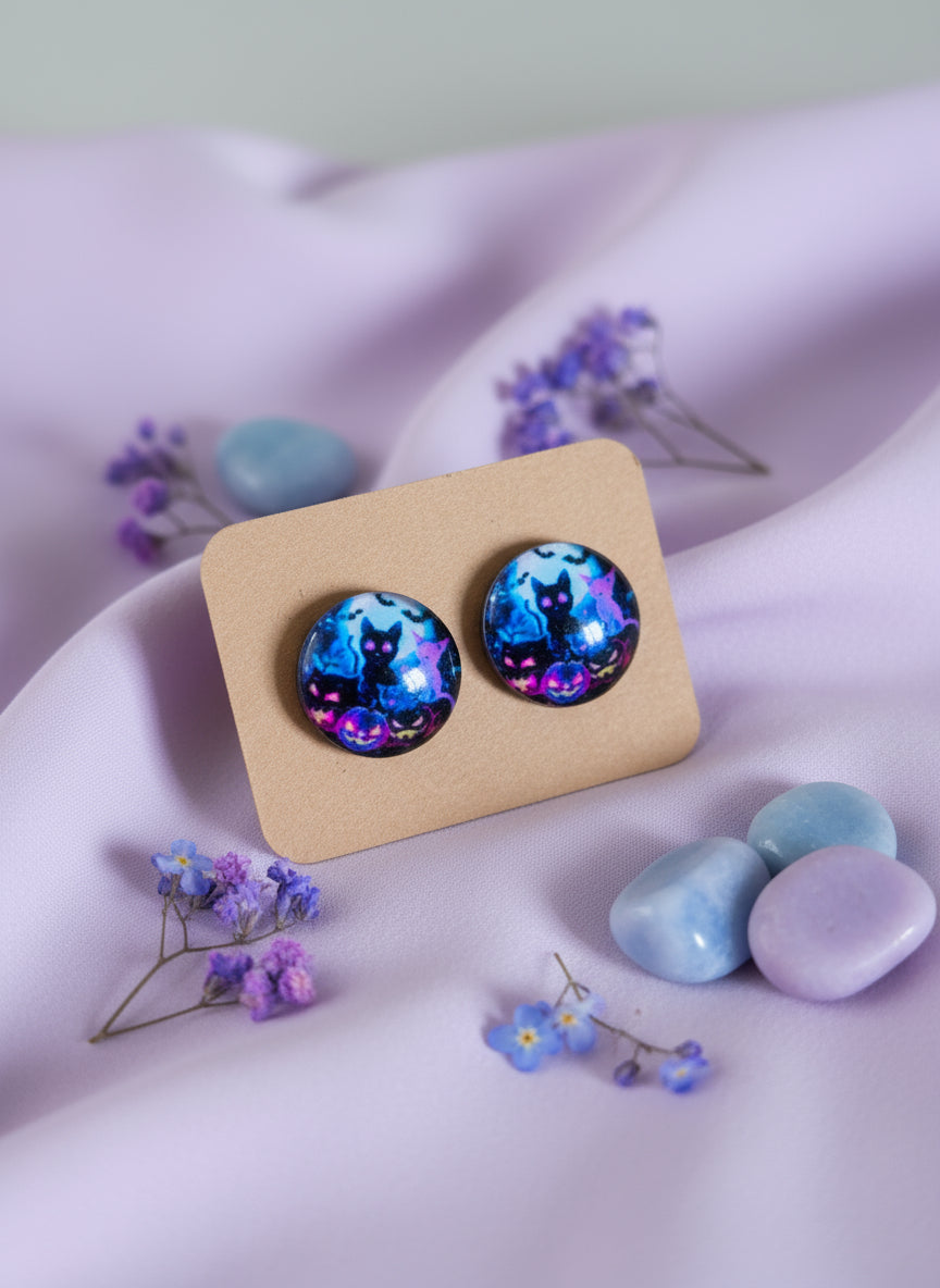 Cabochon Earring for Halloween