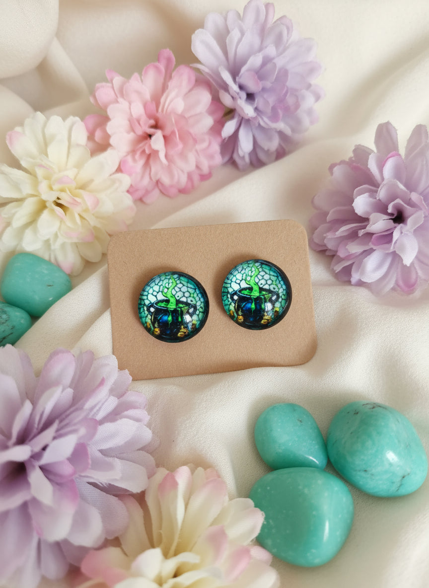 Cabochon Earring for Halloween