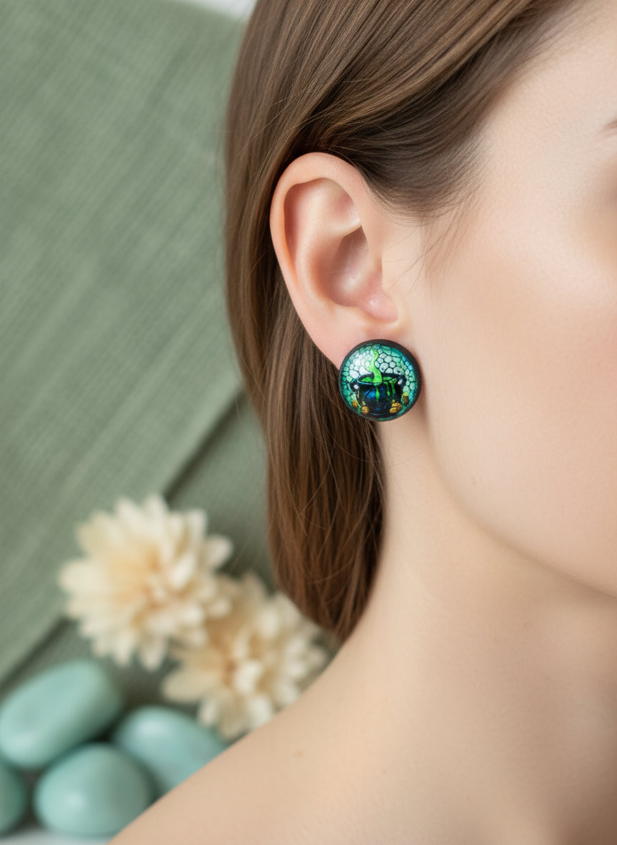 Cabochon Earring for Halloween
