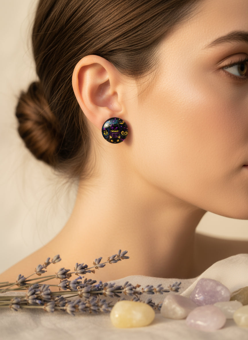 Cabochon Earring for Halloween