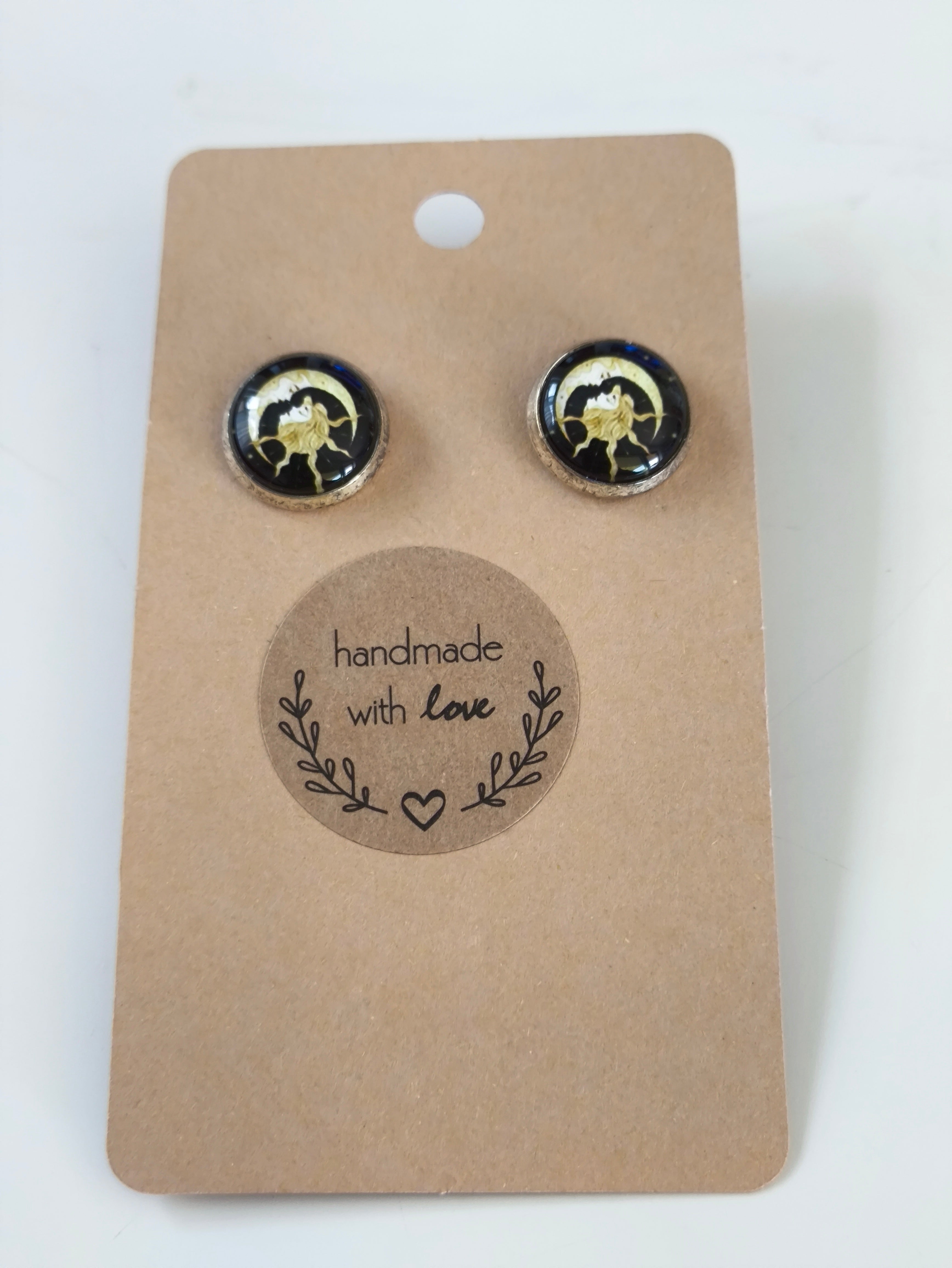 Cabochon Mystical Witchy Earring