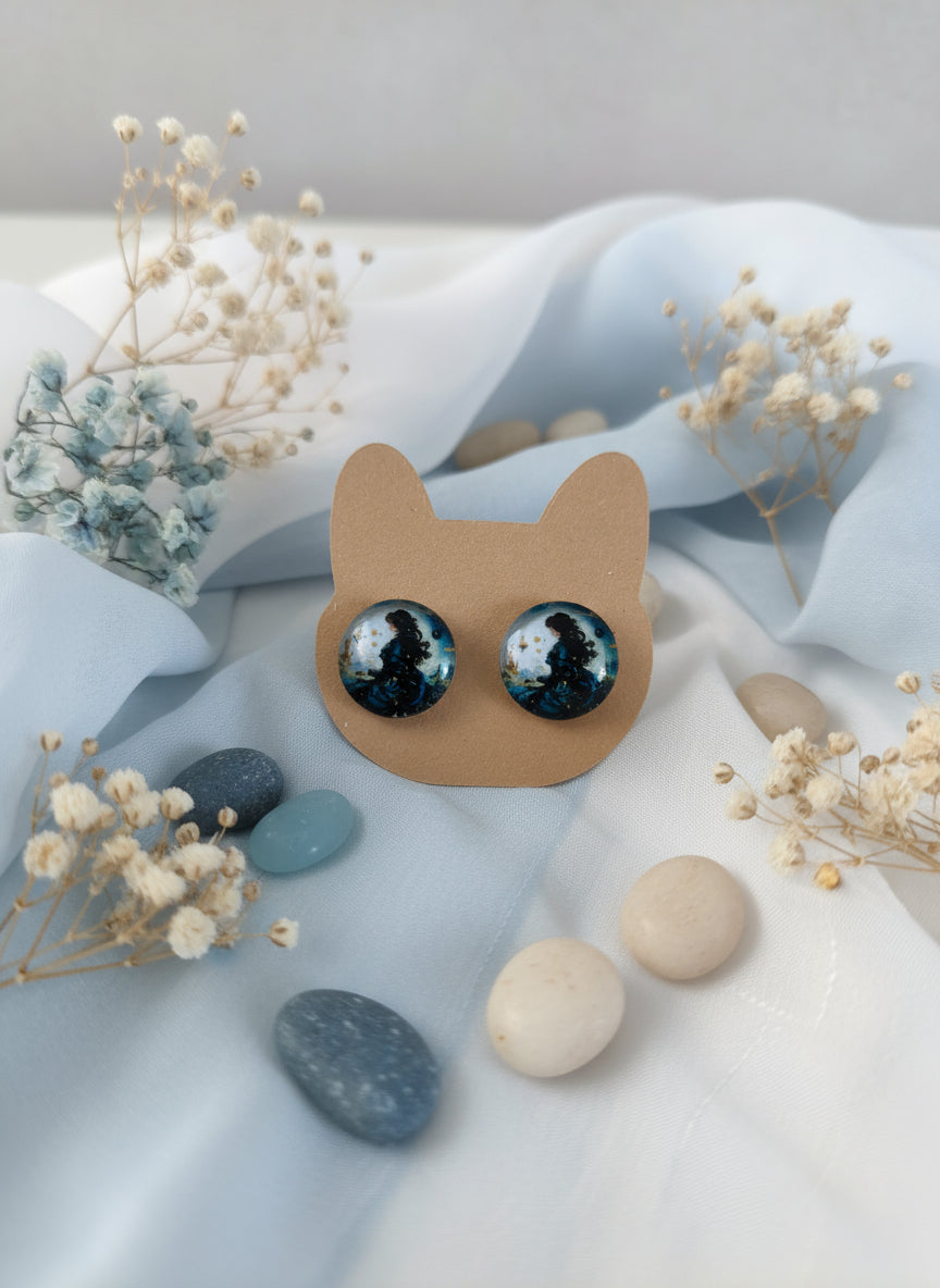 Cabochon Mystical Witchy Earring