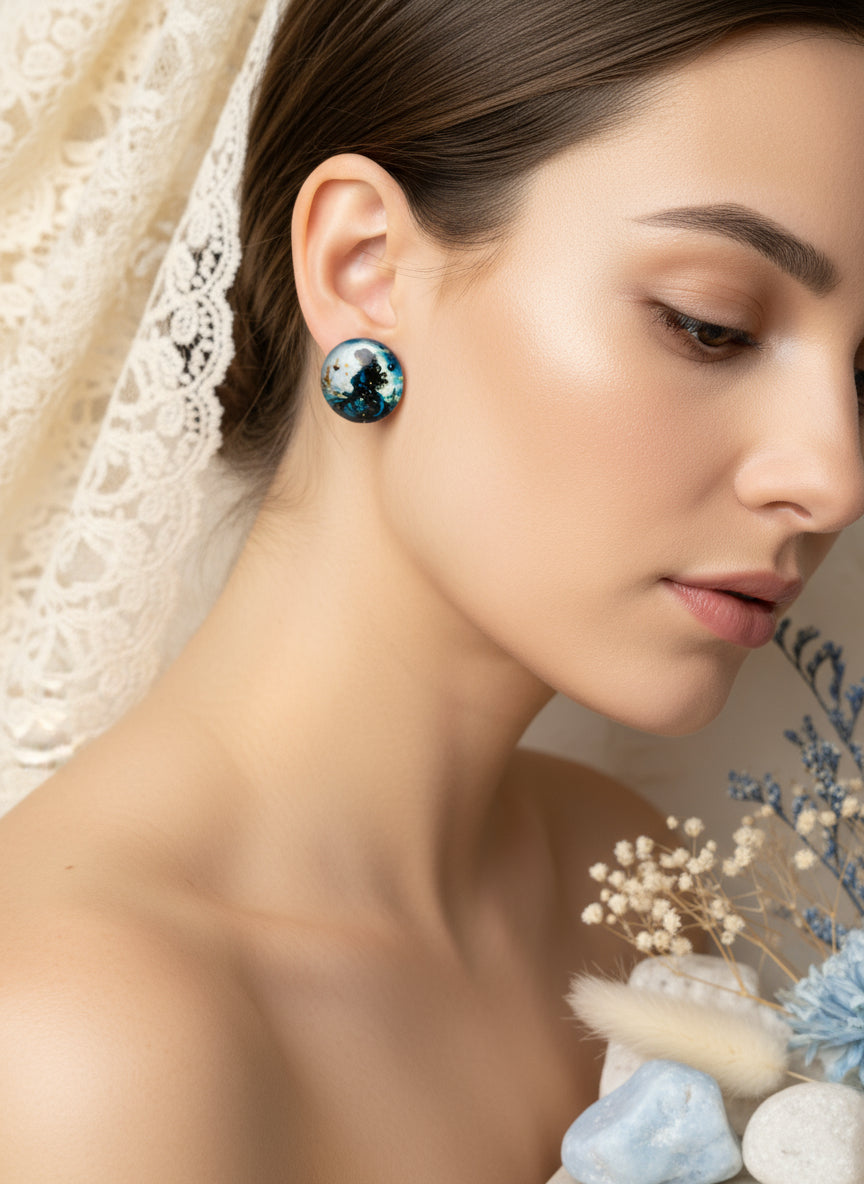 Cabochon Mystical Witchy Earring