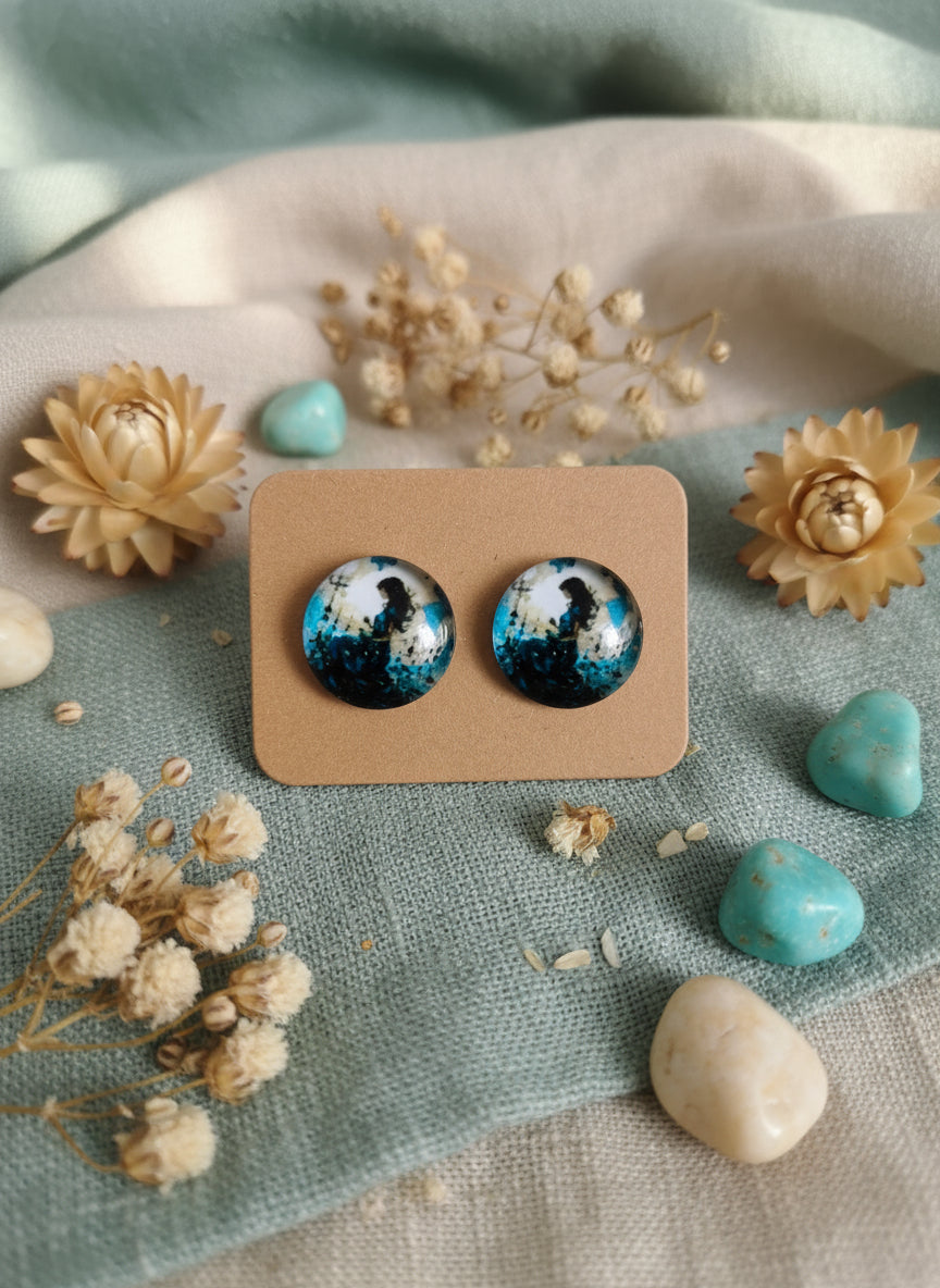 Cabochon Mystical Witchy Earring