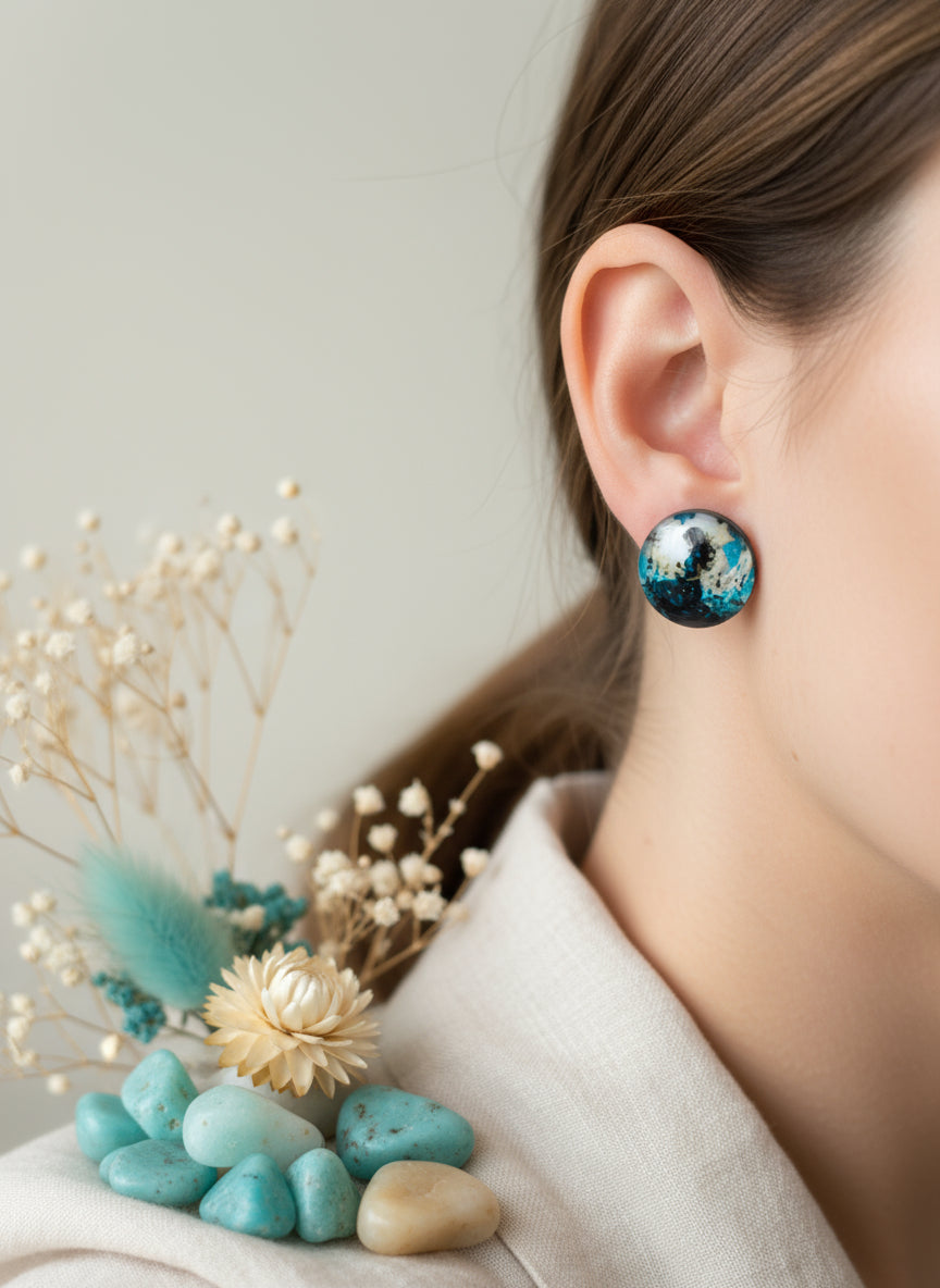 Cabochon Mystical Witchy Earring