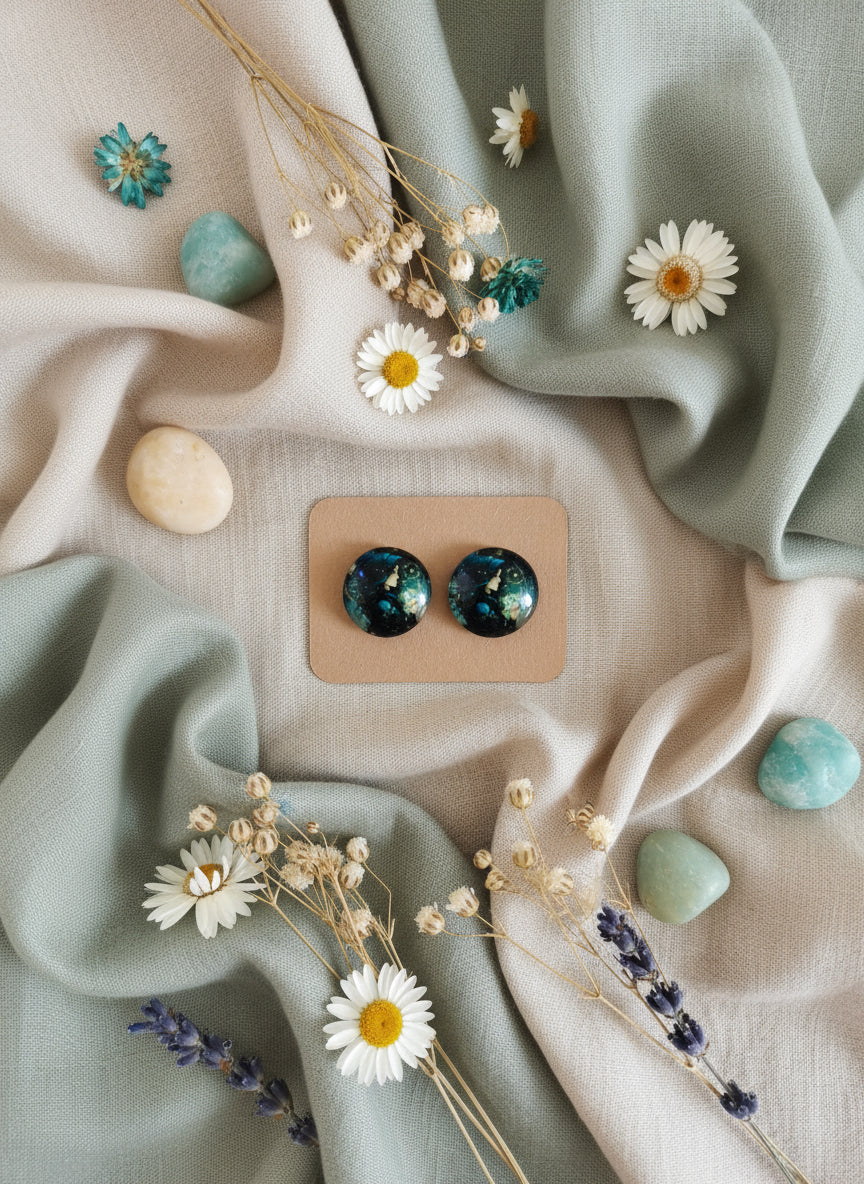 Cabochon Mystical Witchy Earring