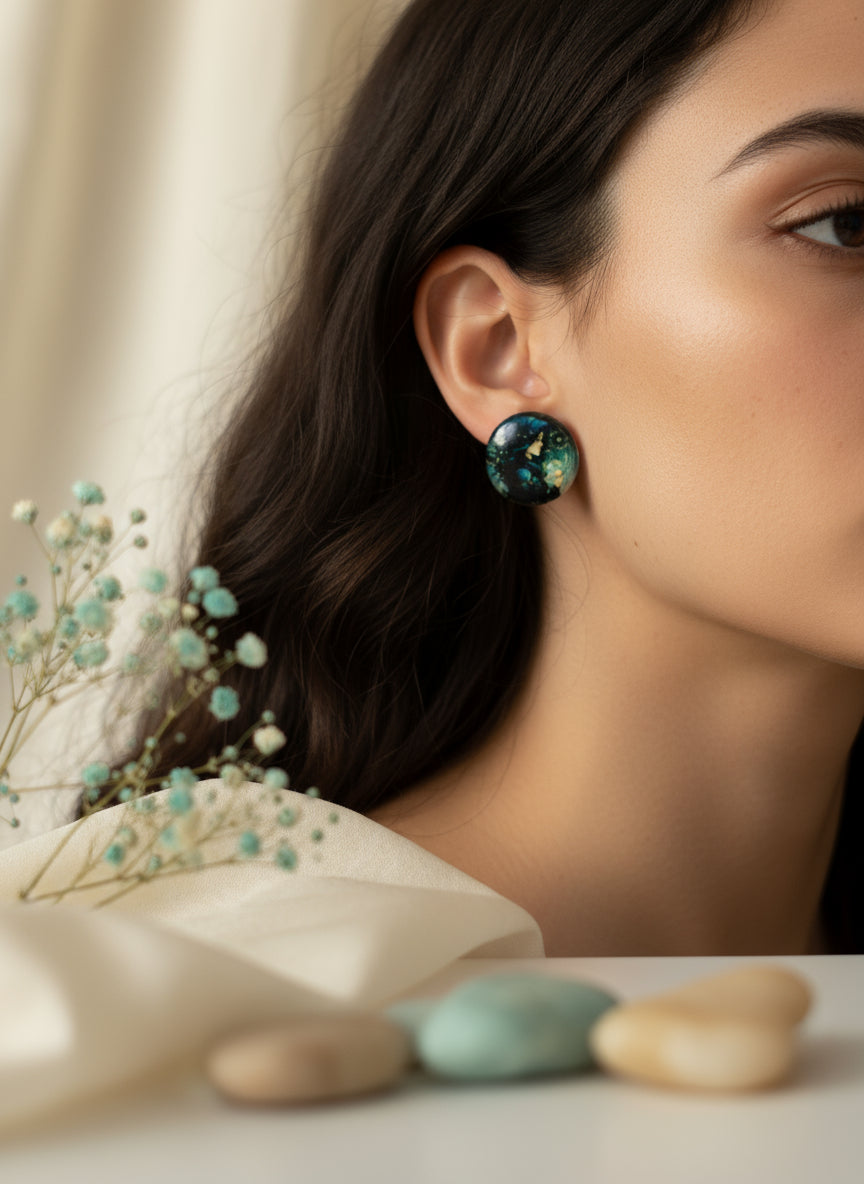 Cabochon Mystical Witchy Earring