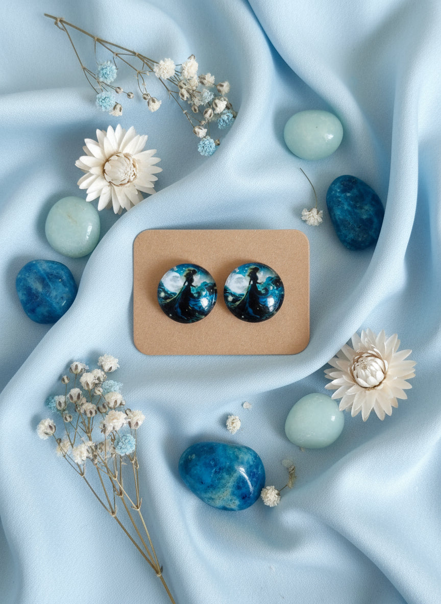 Cabochon Mystical Witchy Earring