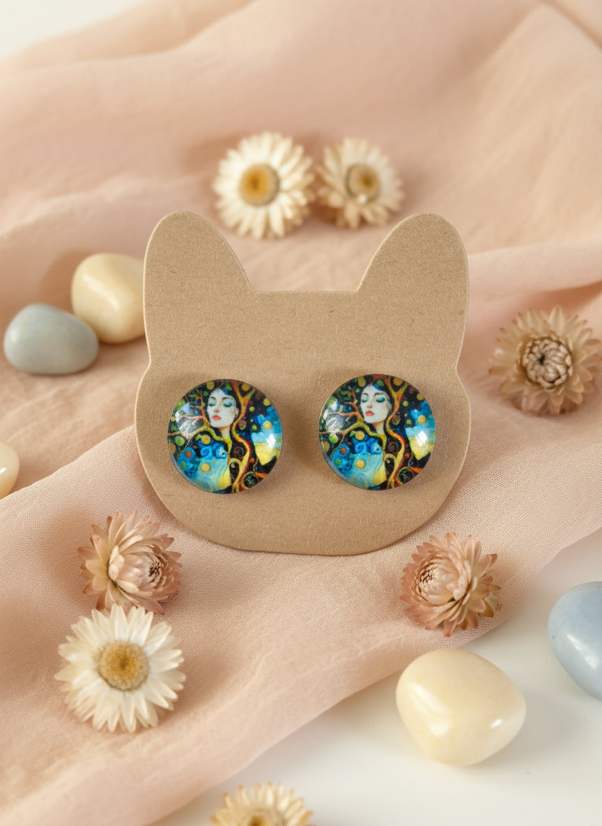 Cabochon Mystical Witchy Earring