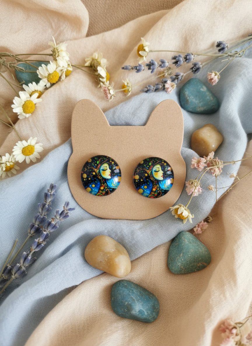 Cabochon Mystical Witchy Earring