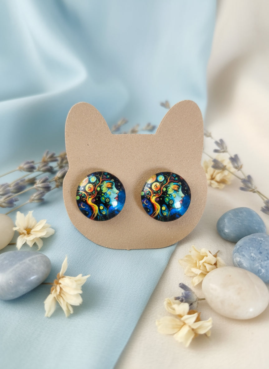 Cabochon Mystical Witchy Earring